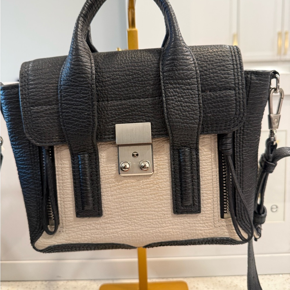 3.1 Phillip Lim Black and Cream Satchel